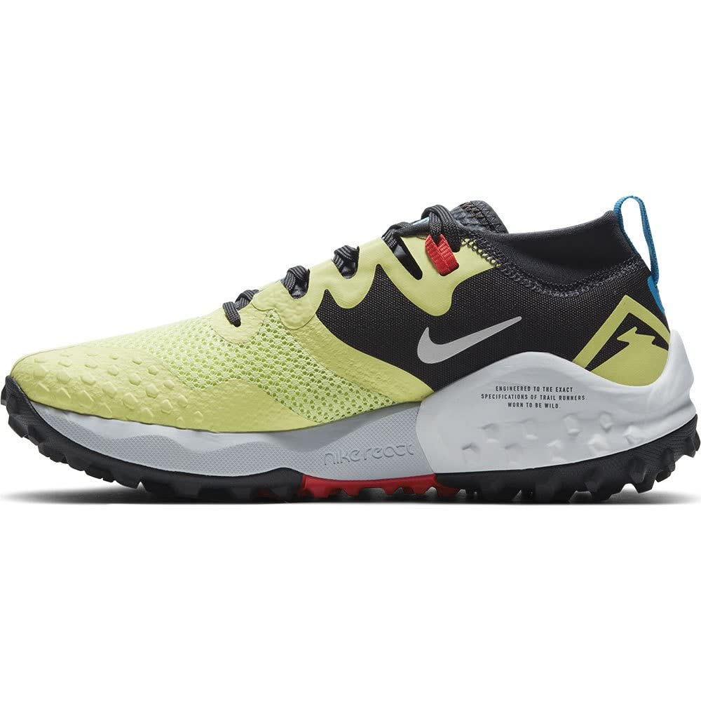 NIKE Women's WMNS Wildhorse 7 Running Shoe, Limelight Off Noir Laser Blue Chile Red, 8.5