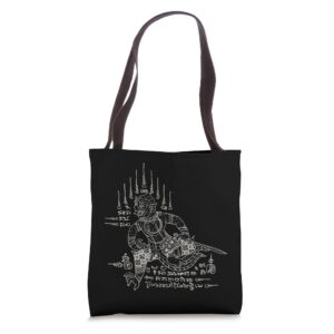 sak yant thai tattoo hanuman mythical yantra thailand gift tote bag