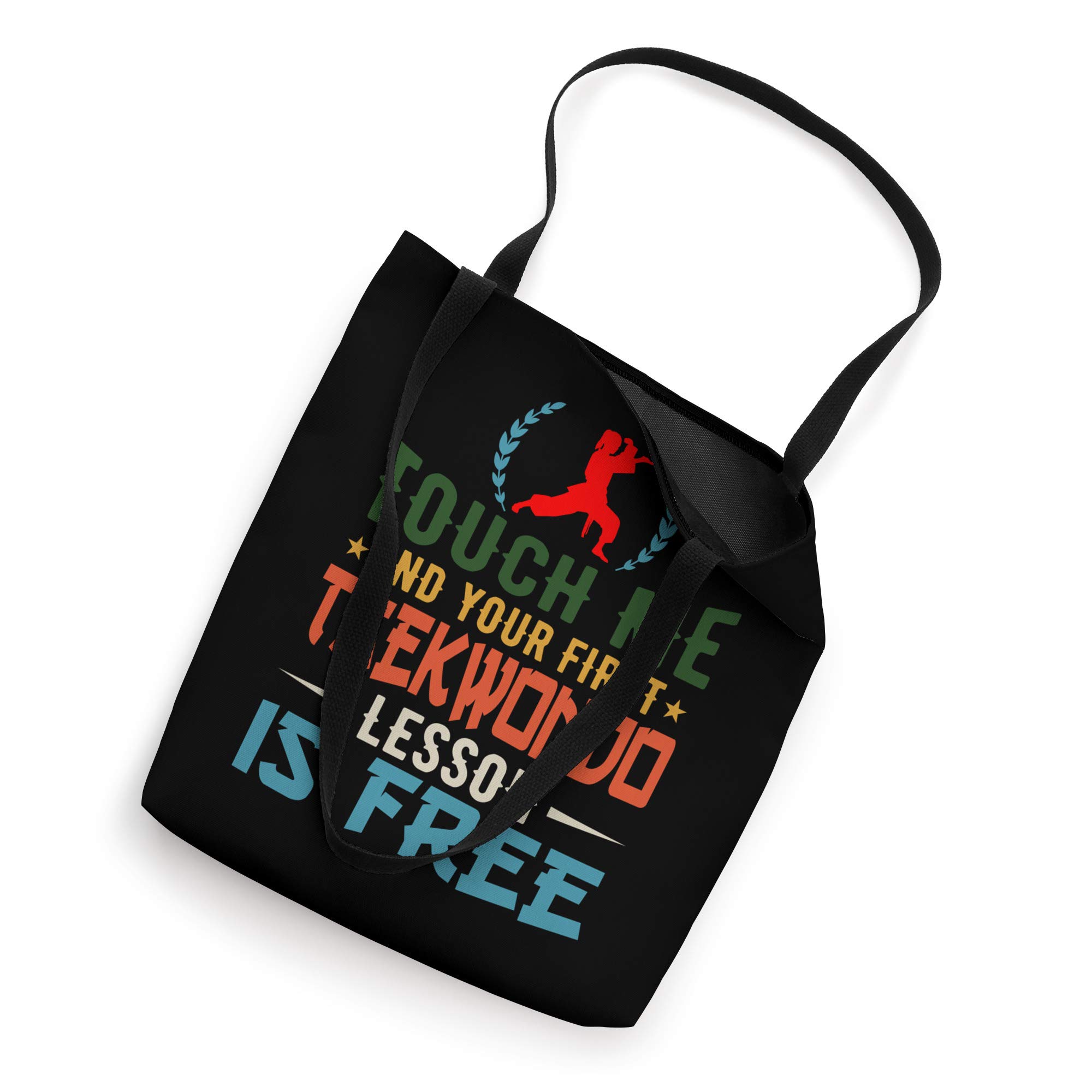 Touch Me And Your First Taekwondo Lesson Free Vintage Girl Tote Bag