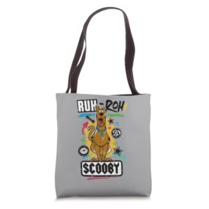 scooby-doo ruh-roh meddle tote bag