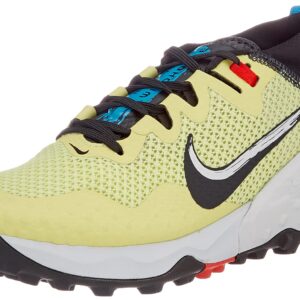 NIKE Women's WMNS Wildhorse 7 Running Shoe, Limelight Off Noir Laser Blue Chile Red, 8.5