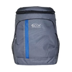 ecox Outdoors Cooler Backpack Insulated 20L About 30 can Capacity with Bottle Opener Padded Straps Lightweight and Easy to Carry Daytripper Grey BPC20LG