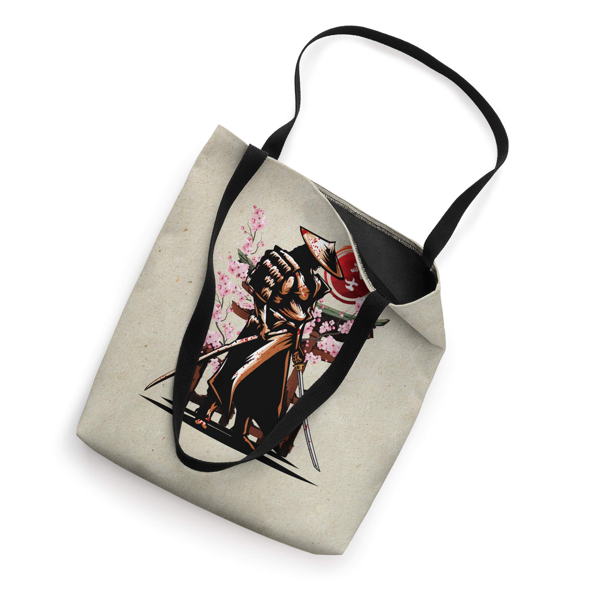 Japanese Samurai Ronin Bushido Warrior Retro Japan Graphic Tote Bag