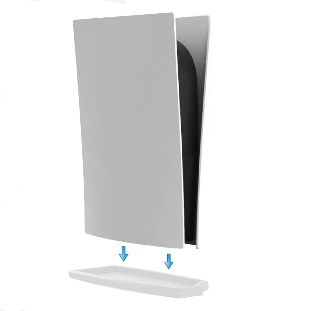 RDFJ Vertical Stand for PS5 Series Console with Built-in Cooling Vents and Non-Slip Feet, Space-Save, Specially Designed (White, for PS5 1000 Digital Version)