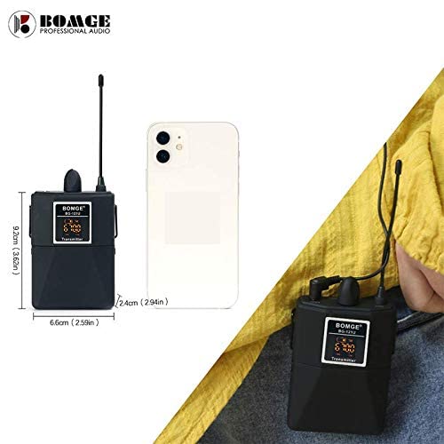 Wireless Lavalier Lapel Microphone System/Headset Mic/Interview Mic，for iPhone, Android Smartphones, PA Speaker, Teaching, DSLR Camera and Tablets (164 Ft Range)