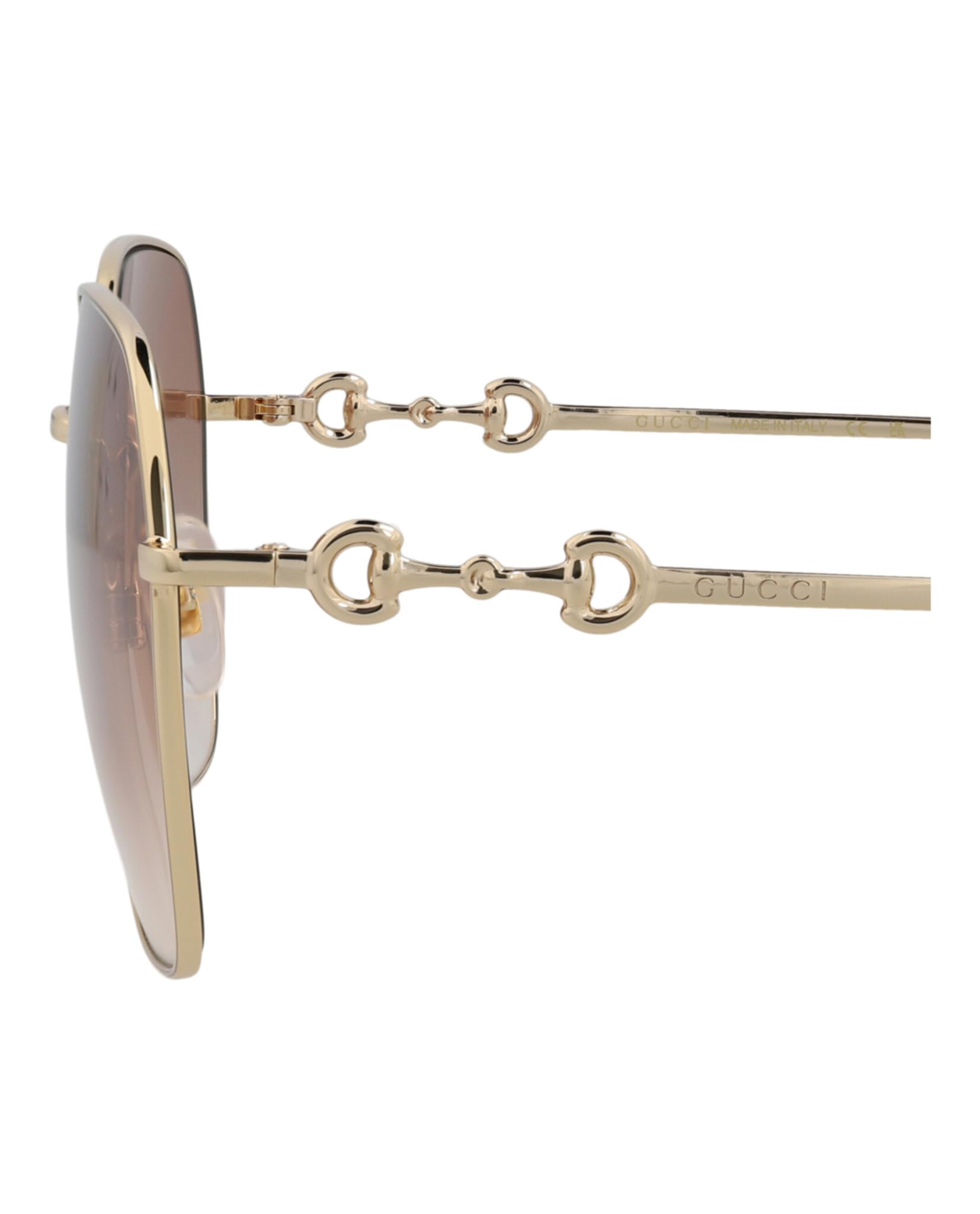 Gucci Square-Frame Metal Sunglasses