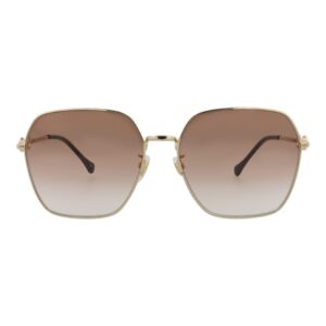 Gucci Square-Frame Metal Sunglasses