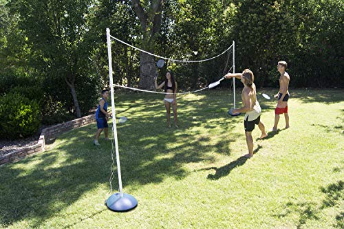 Poolmaster 72862 Backyard, Swimming Pool, Water or Lawn Badminton Set, (Includes 4 Rackets and 4 Birdies) , Blue