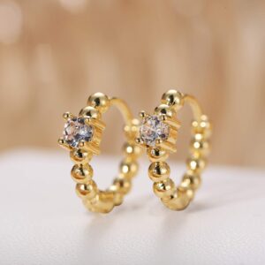 ÌF ME 5 Pairs Gold Silver Huggies Hoop Earrings Set for Women, Small Dangle Chain Hoop Earrings Jewelry