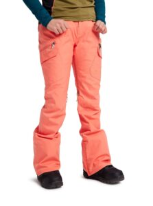 burton women's standard gloria pant, persimmon, medium