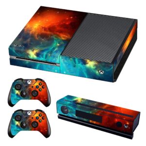 uushop protective vinyl skin decal cover for microsoft xbox one cosmic nebular(upgraded)