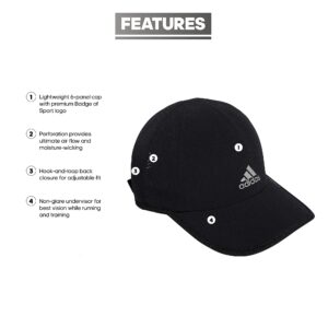 adidas Kids-Boy's/Girl's Superlite Relaxed Adjustable Performance Cap, Black/White, One Size