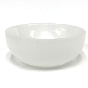 Paykoc Imports Large Ceremonial Selenite Bowl 5.5" +- Hand Made Morocco