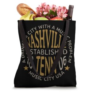 Nashville Tennessee Music City Souvenir Tote Bag