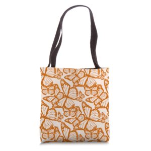 monarch butterfly pattern tote bag