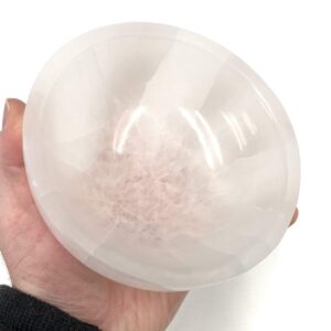 Paykoc Imports Large Ceremonial Selenite Bowl 5.5" +- Hand Made Morocco