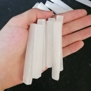 XMHOME Selenite Sticks White Selenite Crystal Wand 20Pcs Approx 1/2 Lb Small Bulk Healing Crystals Home Decoration Purifying Energy for Vicca Reiki Protection Chakras Eliminate