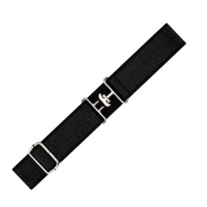 free ride equestrian belts, horseback riding belts for women, stretchable and comfortable waist belt (black sparkle with silver surcingle)