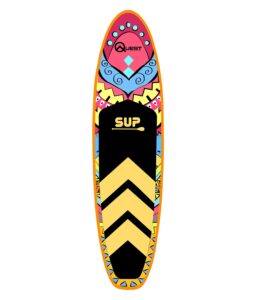 scsk8 super deluxe inflatable sup board (doodle design),yellow,11 ft. x 32" x 4.75",qt-sup11t