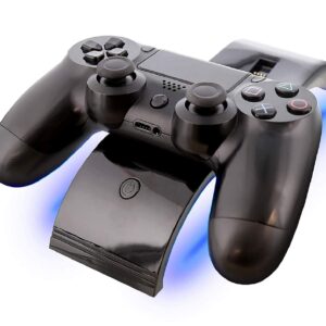 Nyko Charge Curve for PlayStation 4 - The Easiest Way to Charge your PS4 Controller - Drop and Charge Design - Low Profile - Blue Leds - Charges 2 Dualshock4 Controllers Simultaneously - PlayStation 4