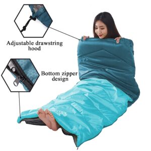 Flantree Sleeping Bag 4 Seasons Adults & Kids for Camping Hiking Trips Warm Cool Weather,Lightweight and Waterproof with Compression Bag,Indoors Outdoors Activities