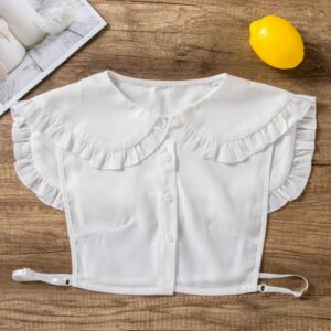 KESYOO Detachable Collars for Women Fake Collar White Faux Collar Sweet Chiffon Doll Collar Half Shirts Collar Costume Collar False Collar Women Girls