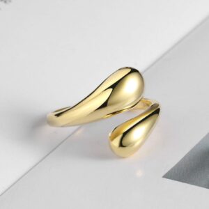 YBMYCM 3Pcs Dome Rings Set Chunky Gold Ring for Women Men 14k Gold Plated Thick Adjustable Statement Ring Gold/Silver