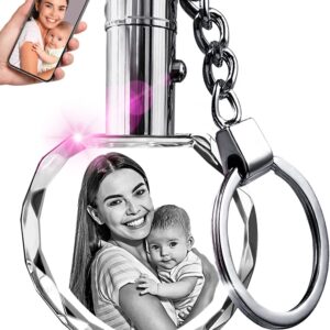 ArtPix 3D Crystal Photo Custom Keychain Picture, Customized Personalized Gift