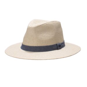 dockers men's straw fedora hat, navy, large-x-large