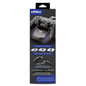 Nyko Charge Curve for PlayStation 4 - The Easiest Way to Charge your PS4 Controller - Drop and Charge Design - Low Profile - Blue Leds - Charges 2 Dualshock4 Controllers Simultaneously - PlayStation 4