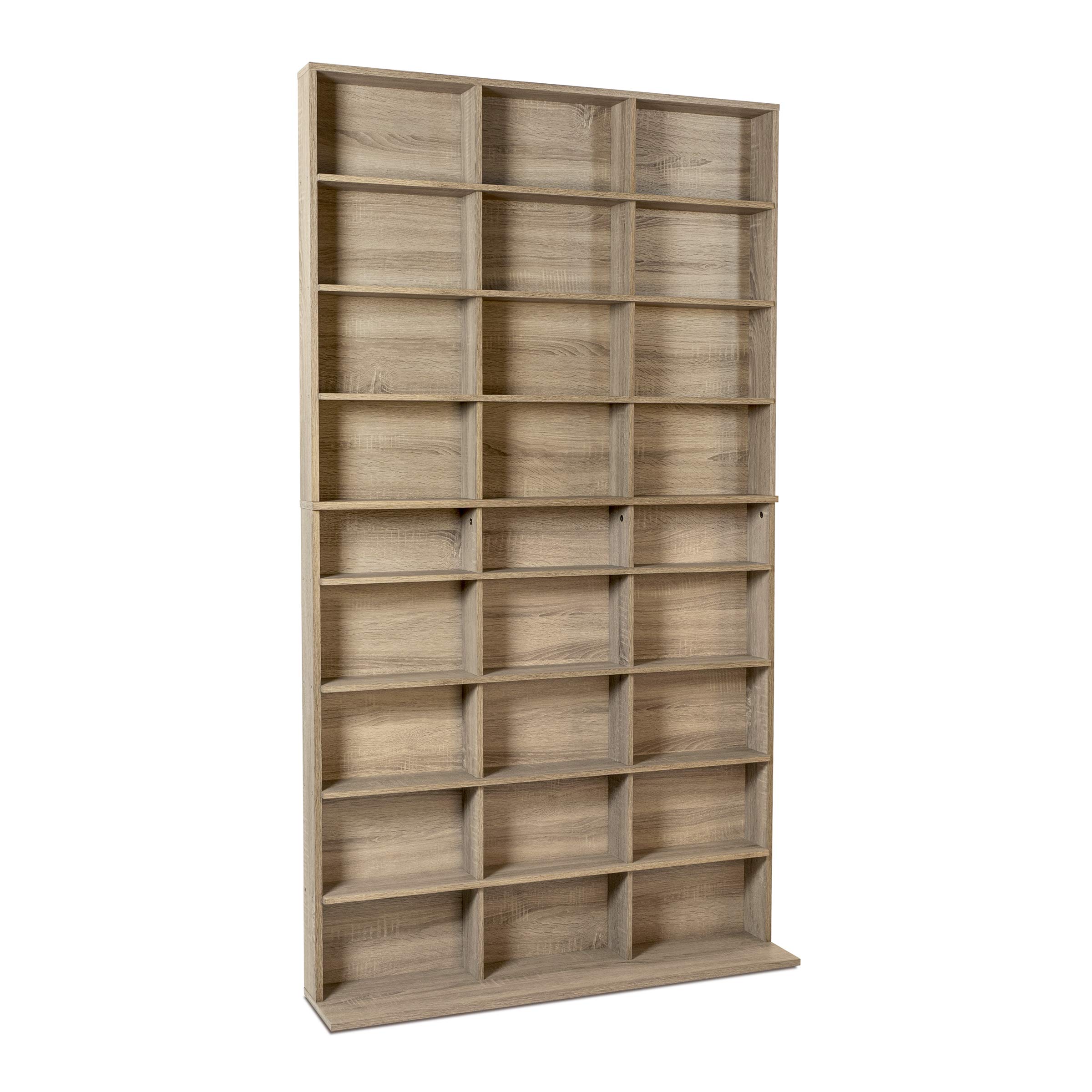 Atlantic Elite Media Storage Cabinet New/Improved Large 837CD/528DVD/624BR Weathered Oak PN38408141