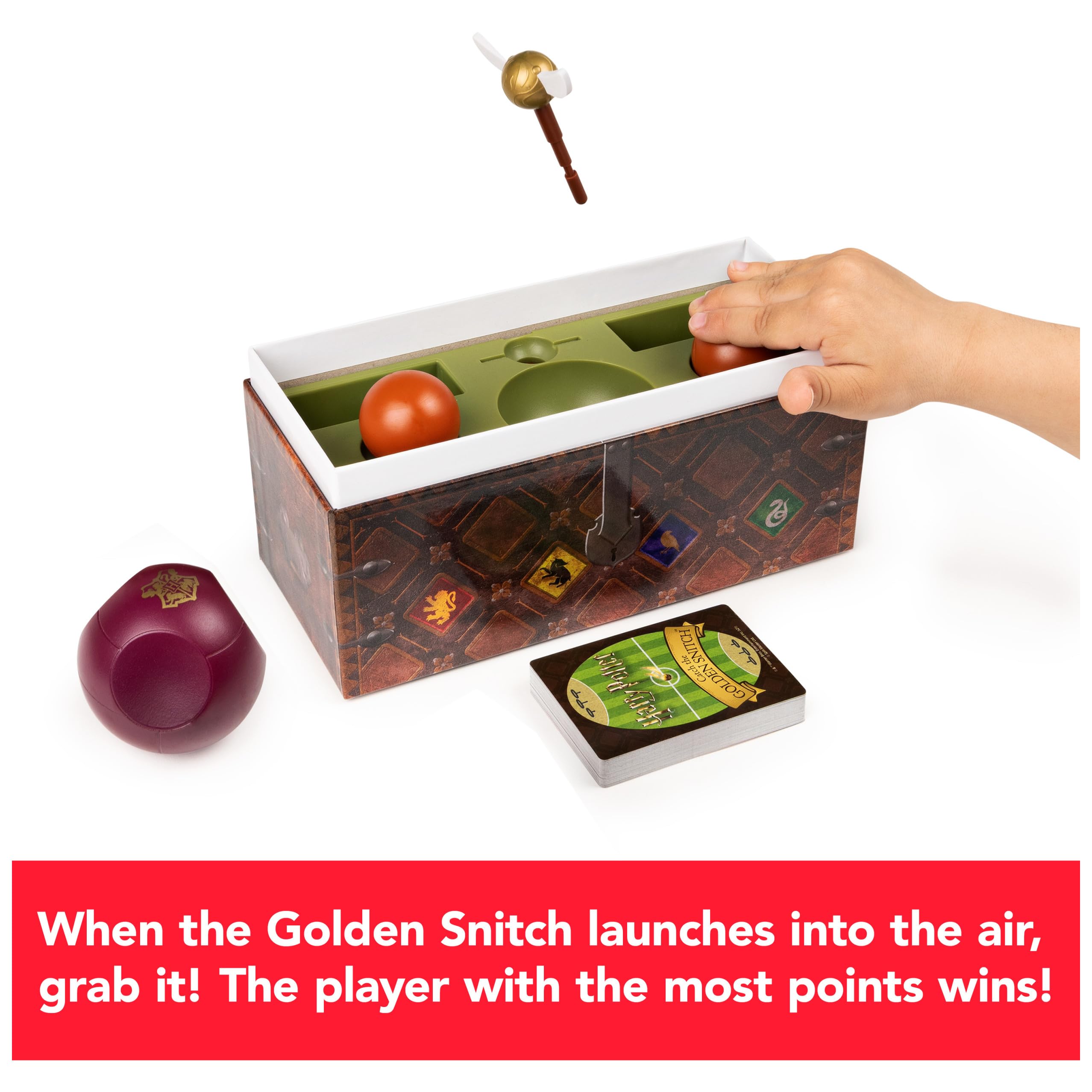 Harry Potter Catch The Golden Snitch, A Quidditch Board Game for Witches, Wizards and Muggles, Family Game Ages 8 & up