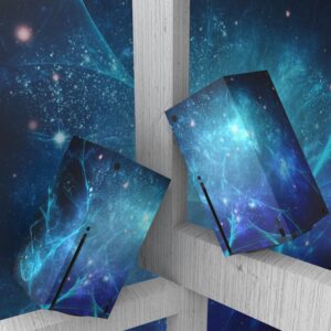 PlayVital Blue Nebula Custom Vinyl Skins for Xbox Core Wireless Controller, Wrap Decal Cover Stickers for Xbox Series X Console Controller