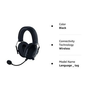 Razer BlackShark V2 Pro Wireless Gaming Headset: THX 7.1 Spatial Surround Sound, Detachable Mic, For PC, Mac, PS4, PS5, Switch- Black (Renewed)