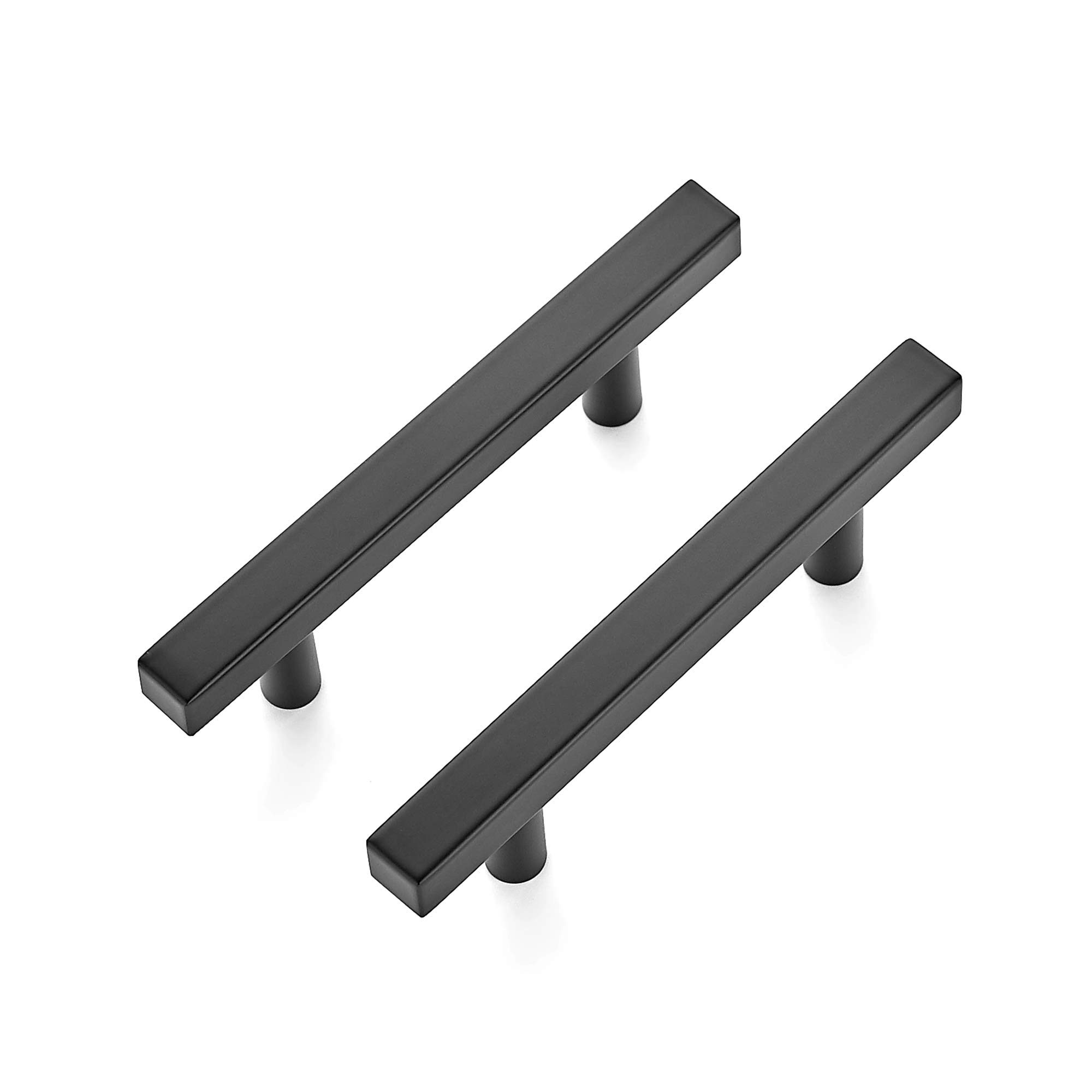 Ravinte 30 Pack 5 inch Square Cabinet Pulls Matte Black Stainless Steel Kitchen Drawer Pulls Cabinet Handles 5”Length, 3” Hole Center