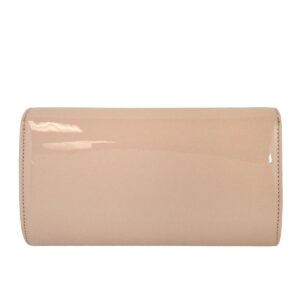 JNB Faux Patent Leather Glossy Candy Clutch (Nude1)