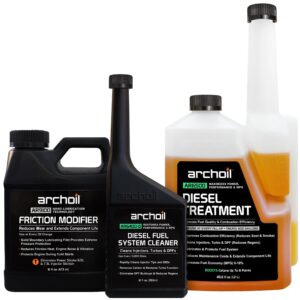 archoil ultimate diesel kit - ar9100 friction modifier (16oz) + ar6500 diesel treatment (40oz) + ar6400-d diesel fuel system cleaner (12oz)