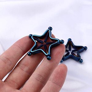 YOOJIA 1 Pair Adults Non-Piercings Nipple Shield Adjustable Body Piercing Geometric Stars Nipple Clamp Ring Body Jewelry #1 Blue One Size