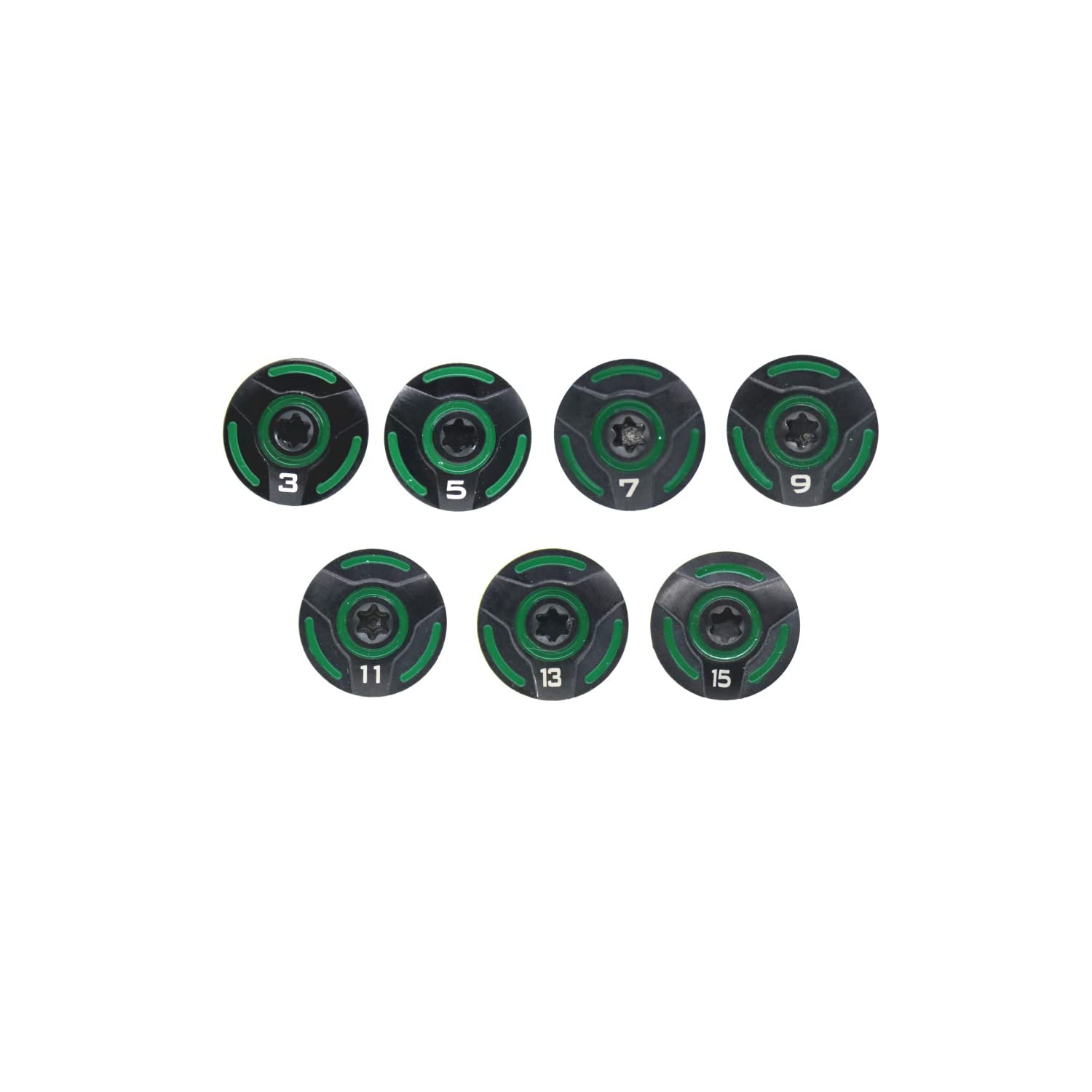 Seacloud 7Pcs Golf Weights 3g/5g/7g/9g/11g/13g/15g for Callaway Razr Fit Xtreme Driver (Green)