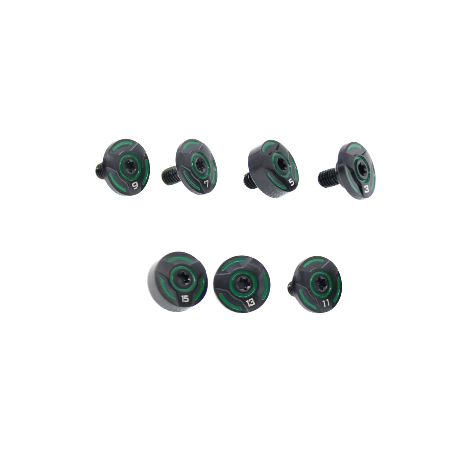 Seacloud 7Pcs Golf Weights 3g/5g/7g/9g/11g/13g/15g for Callaway Razr Fit Xtreme Driver (Green)