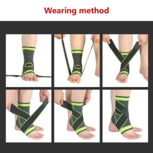 1 Pair Ankle Brace Protector Sleeves Adjustable,Alleviate Achilles Tendon Pain, Sprain, Sports Injury Healing Stabilizer