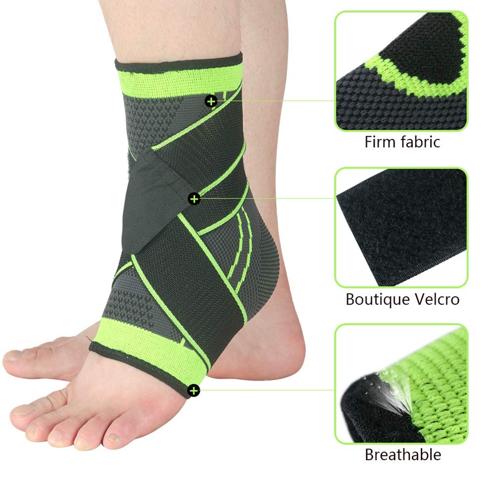 1 Pair Ankle Brace Protector Sleeves Adjustable,Alleviate Achilles Tendon Pain, Sprain, Sports Injury Healing Stabilizer