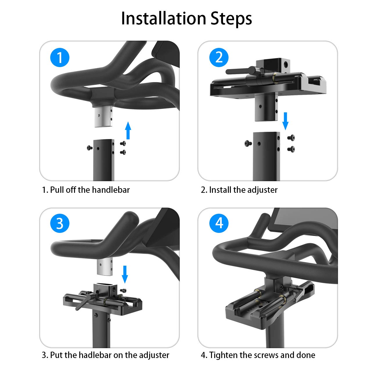 Handlebars Adjuster for Peloton Bike - No Shoulder and Neck Sore Pain, Better Posture Peloton Accessories(Not Compatible with Peloton Bike +)