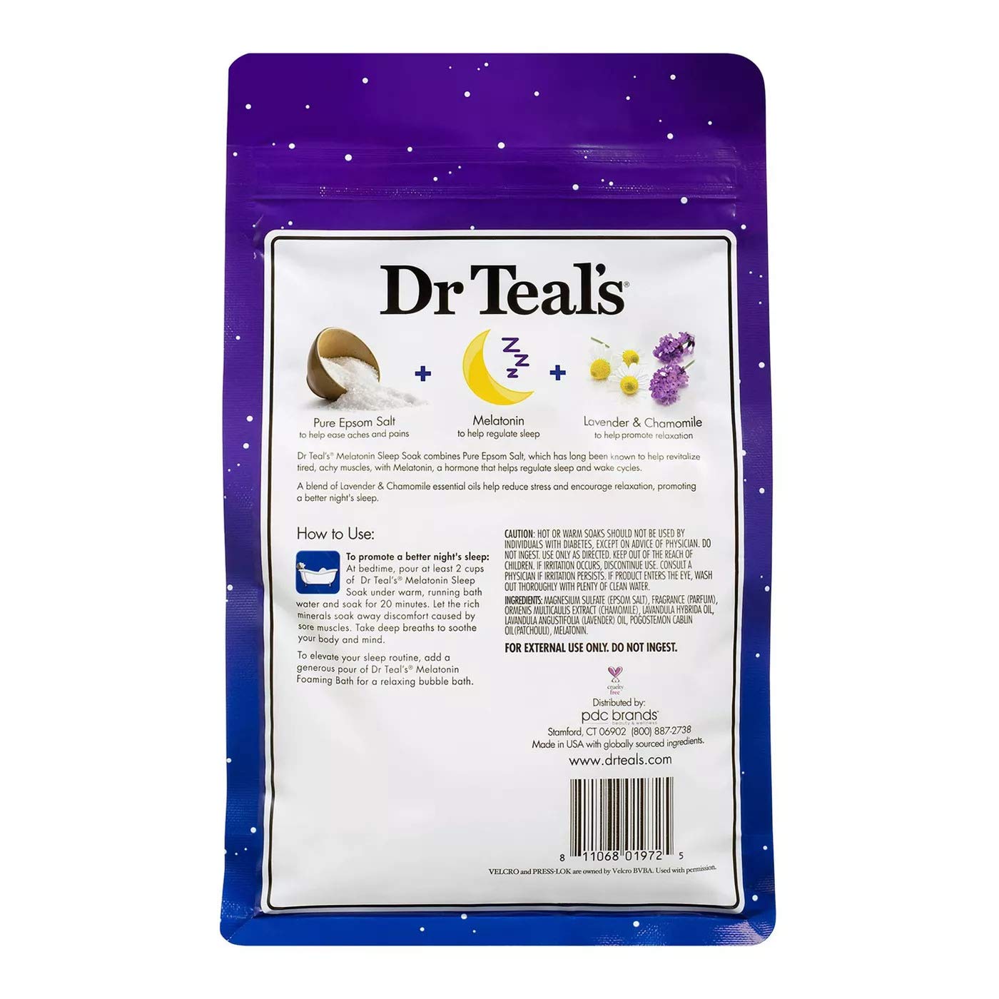 Dr Teal's Lavender & Melatonin Bath Soak Variety Gift Set (2 Pack, 3lb Ea.) - Soothe & Sleep Lavender, Melatonin Sleep Soak - Essential Oils Blended with Epsom Salt Ease Pain & Promote Better Sleep