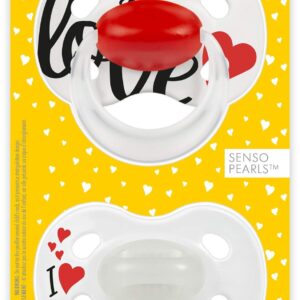 Medela Baby Pacifier | Day and Night Glow in The Dark | 6-18 Months | 2-Pack, Lightweight | BPA-Free | Supports Natural Suckling | My Love and I Love Mama