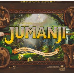 Jumanji The Game, The Classic Scary Adventure Family Board Game Based on The Action-Comedy Movie, for Kids and Adults Ages 8 & up