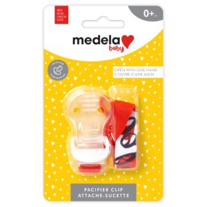 Medela Pacifier Clip Holder, Universal Design fits Most Pacifiers, BPA-Free, Opens with One Hand