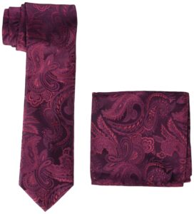 stacy adams mens classic style reg necktie, burgundy, regular us