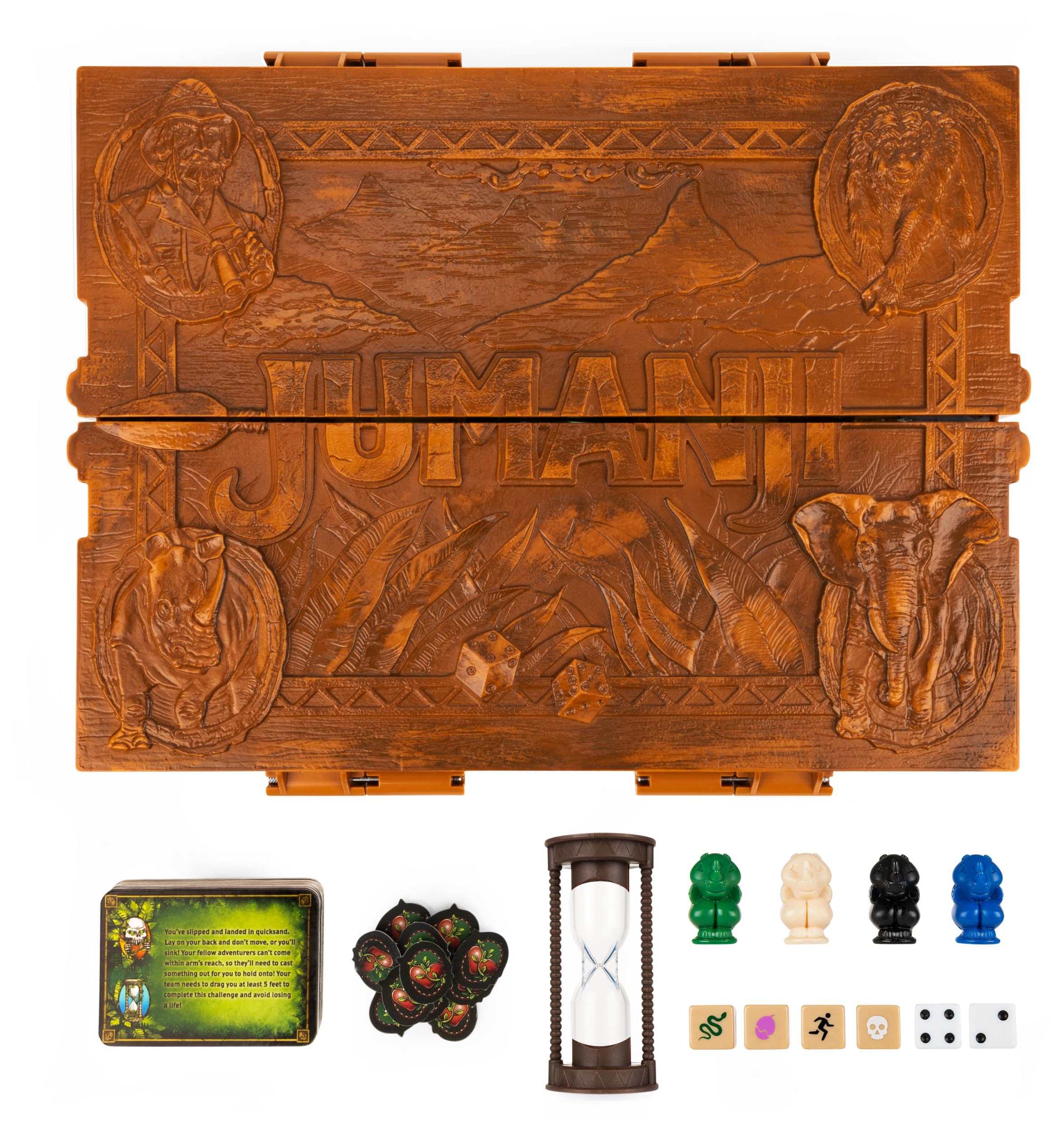 Jumanji Deluxe Game, Immersive Electronic Version of The Classic Adventure Movie Board Game, with Lights and Sounds, Family Game Night Game for Kids & Adults Ages 8 and up