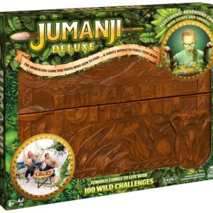 Jumanji Deluxe Game, Immersive Electronic Version of The Classic Adventure Movie Board Game, with Lights and Sounds, Family Game Night Game for Kids & Adults Ages 8 and up